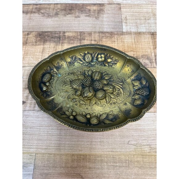 Mid Century Brass Trinket Tray, Brass Metalware - Picture 1 of 4